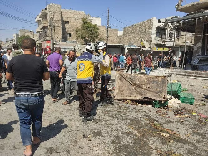 Al-Bab is bleeding... 15 dead and more than 30 wounded in a horrific massacre